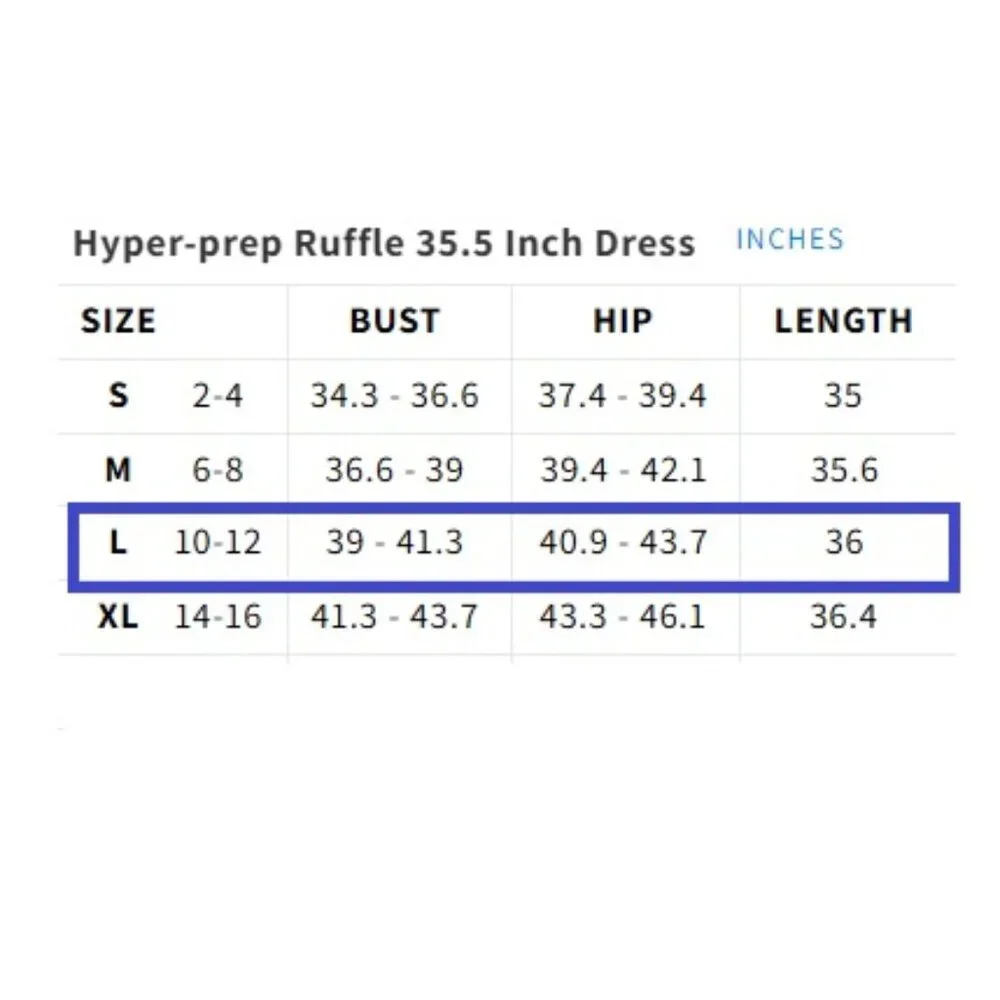 Acegolfs Hyper-prep Ruffle 35.5 Inch Dress, Large - Picture 7 of 9